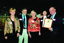 A photograph taken at the Journal 100th anniversary in 2005 shows, from the left, Mary Jo Berner, Congressman David Obey, publisher Marie Berner, Kay Schroeder and Fred Berner.