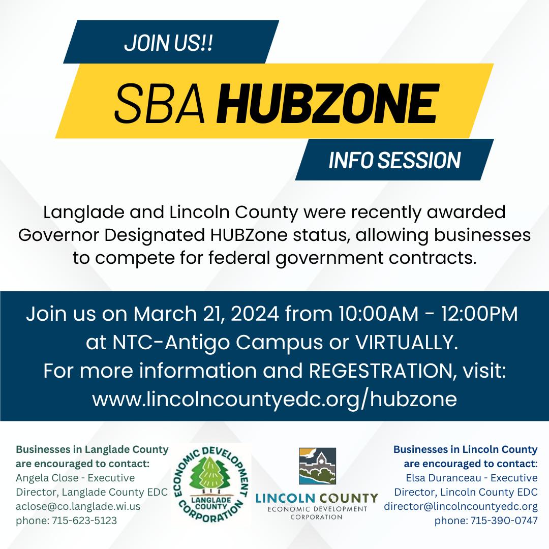 Langlade County SBA HUBZone Info Session