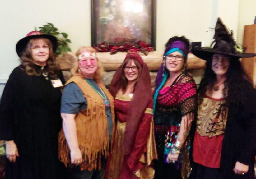 Pictured from left to right: Laurie McCornell, Psychic reader/teacher, energy worker; Debra Doering, Aromatouch Tech; Rhonda Strandberg, Owner; Brandy Potts, Local artist; Linda Robinson (Robinson Photography), Local photographer/artisan.