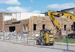 Part of the 1966 portion of the Elcho school complex are taking a battering this week.