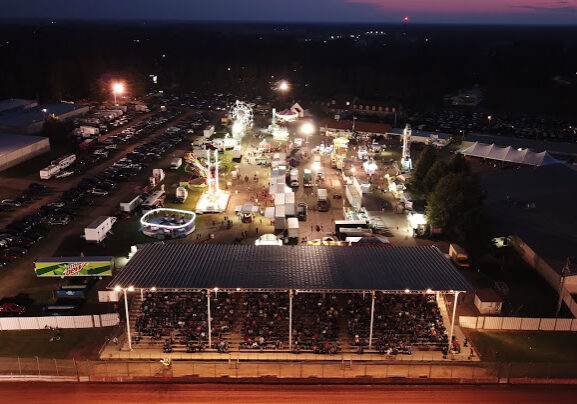 Aerial photo of the Langlade County Fair.