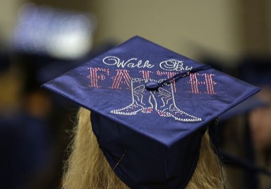 A decorative cap in line at the Northcentral Technical College graduation ceremony at Wausau West High School May 21, 2016.(Photo: Jacob Byk/USA TODAY NETWORK - Wi)